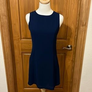Like New Naked Zebra Navy Dress Size M detailed back